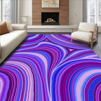 Swirling Purple And Blue Abstract Pattern Rug