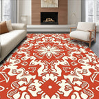 Floral Medallion Art Nouveau Pattern Rug
