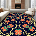 Art Nouveau Floral Swirls Rug