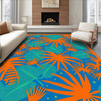 Tropical Leaf Fan Paradise Print Rug