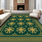 Emerald Gold Ornamental Floral Rug