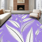 Light Feather Pattern Lilac Design Rug