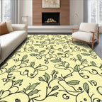 Vine and Leaf Art Nouveau Pattern Rug