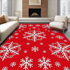 Festive Winter Snowflake Pattern Rug