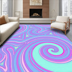 Pastel Swirls Triangles Pattern Rug