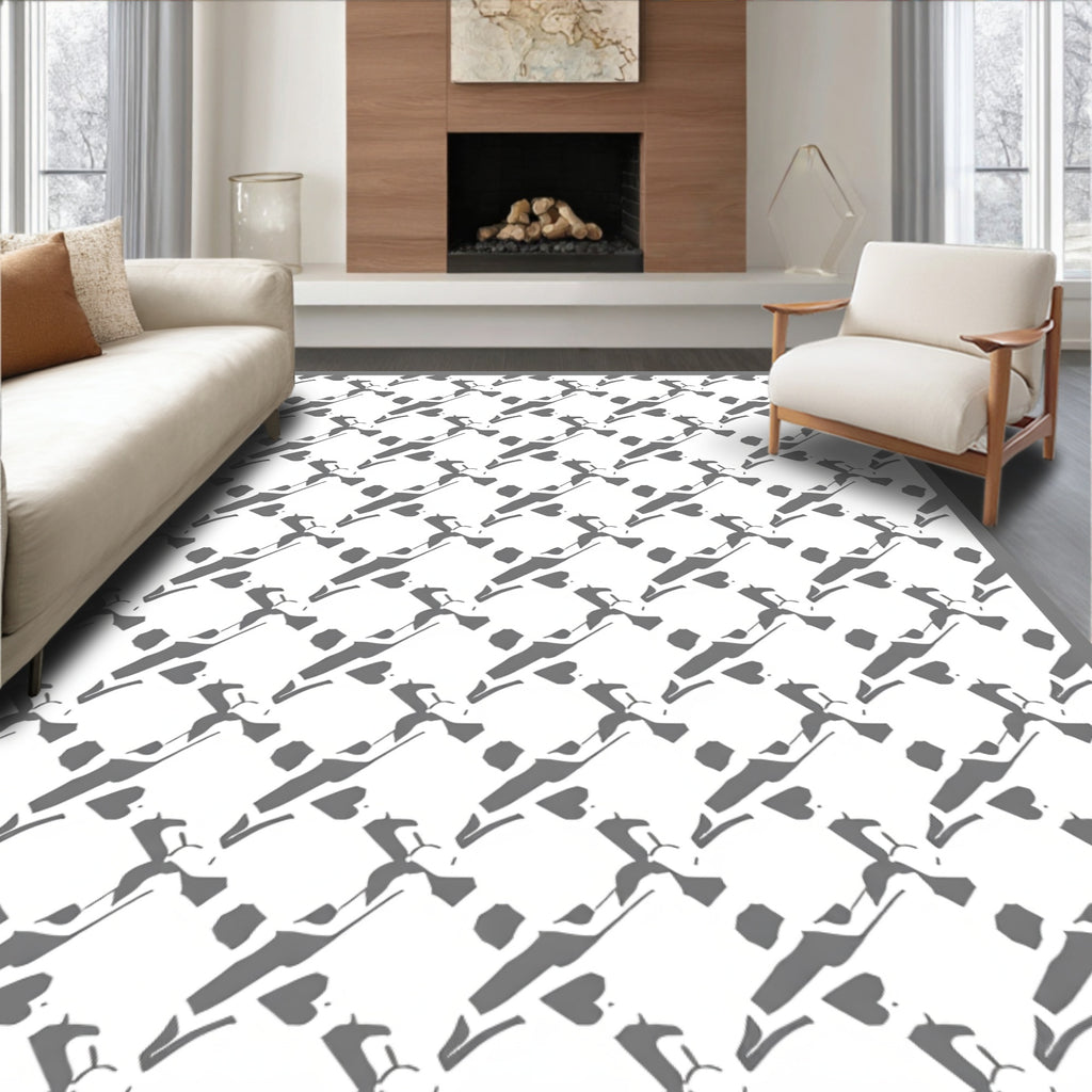 Abstract Intersecting Lines Pattern Rug