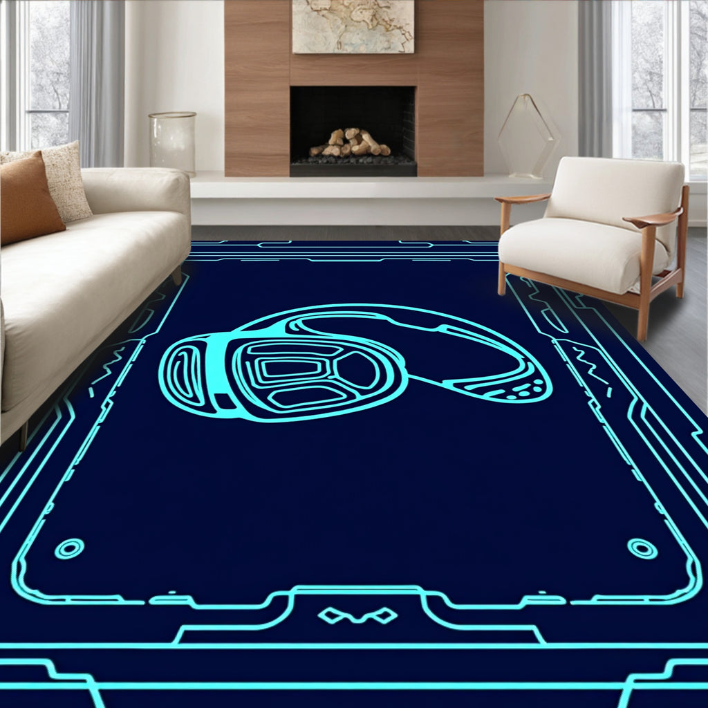 Abstract Geometric Tech Design Rug