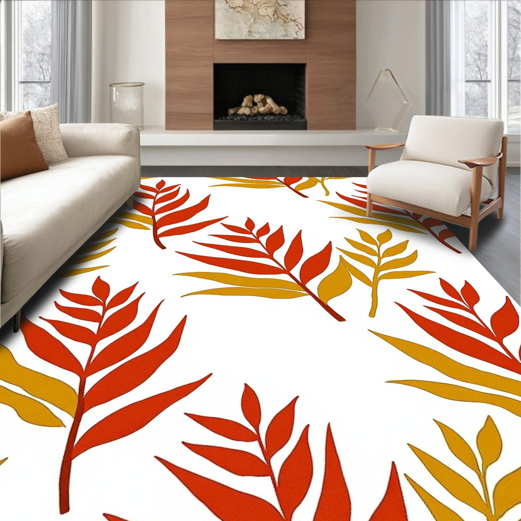 Autumn Leaves Pattern Rug