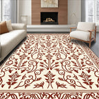 Ornate Floral Scroll Work Medallion Rug