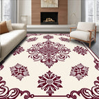 Elegant Floral Scrollwork Design Rug