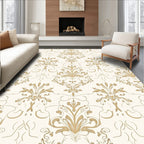 Gold Vintage Damask Pattern Rug