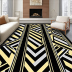 Art Deco Geometric Stripe Pattern Rug