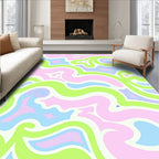 Swirling Pastel Abstract Pattern Rug