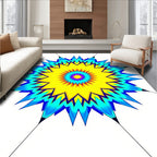 Vibrant Starburst Radial Pattern Rug