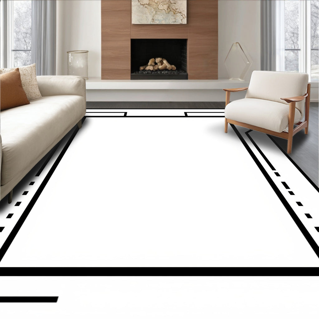 Modern Geometric Frame Style Rug