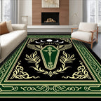 Gothic Shield With Wings Pattern Rug