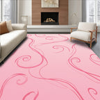 Pink Swirl Elegant Decorative Pattern Rug