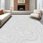 Swirl Lines Abstract Graphic Design Rug