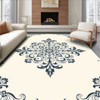 Ornate Floral Scrollwork Design Rug