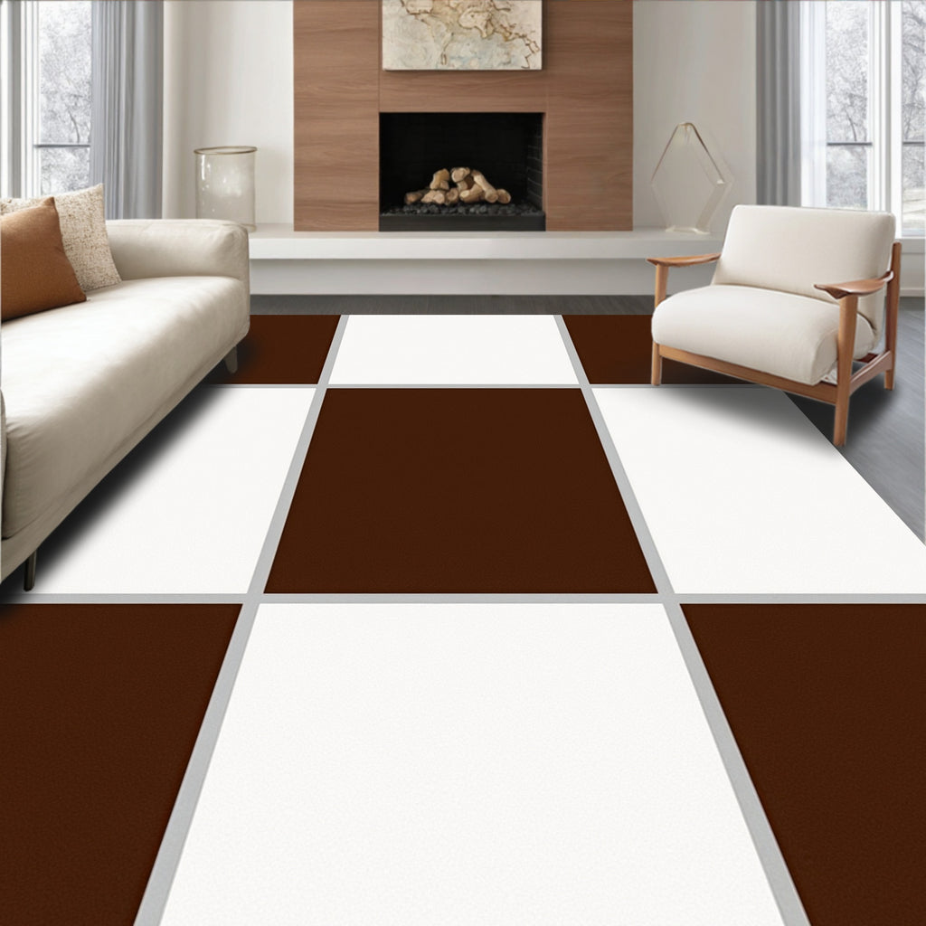 Classic Chessboard Pattern Rug