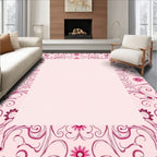 Ornate Floral Swirl Design Rug