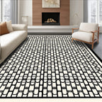 Retro Architectural Lattice Pattern Rug