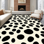 Spotted Cream Black Contemporary Rug