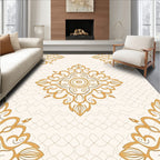 Ornate Floral Motif Cream Rug
