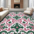 Classic Floral Swirls Pattern Design Rug