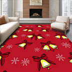 Festive Bells Snowflakes Pattern Rug