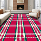 Classic Red Tartan Plaid Design Rug