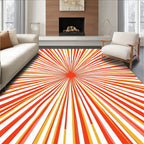 Radiant Sunburst Red Yellow Rug