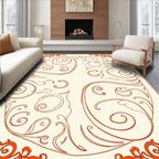 Ornate Flourish Scrollwork Rug