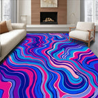 Vibrant Abstract Swirl Pattern Rug