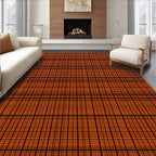 Bold Orange Wide Stripe Rug
