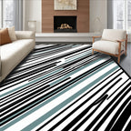 Modern Abstract Diagonal Stripe Rug