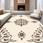 Classic Floral Medallion Border Design Rug