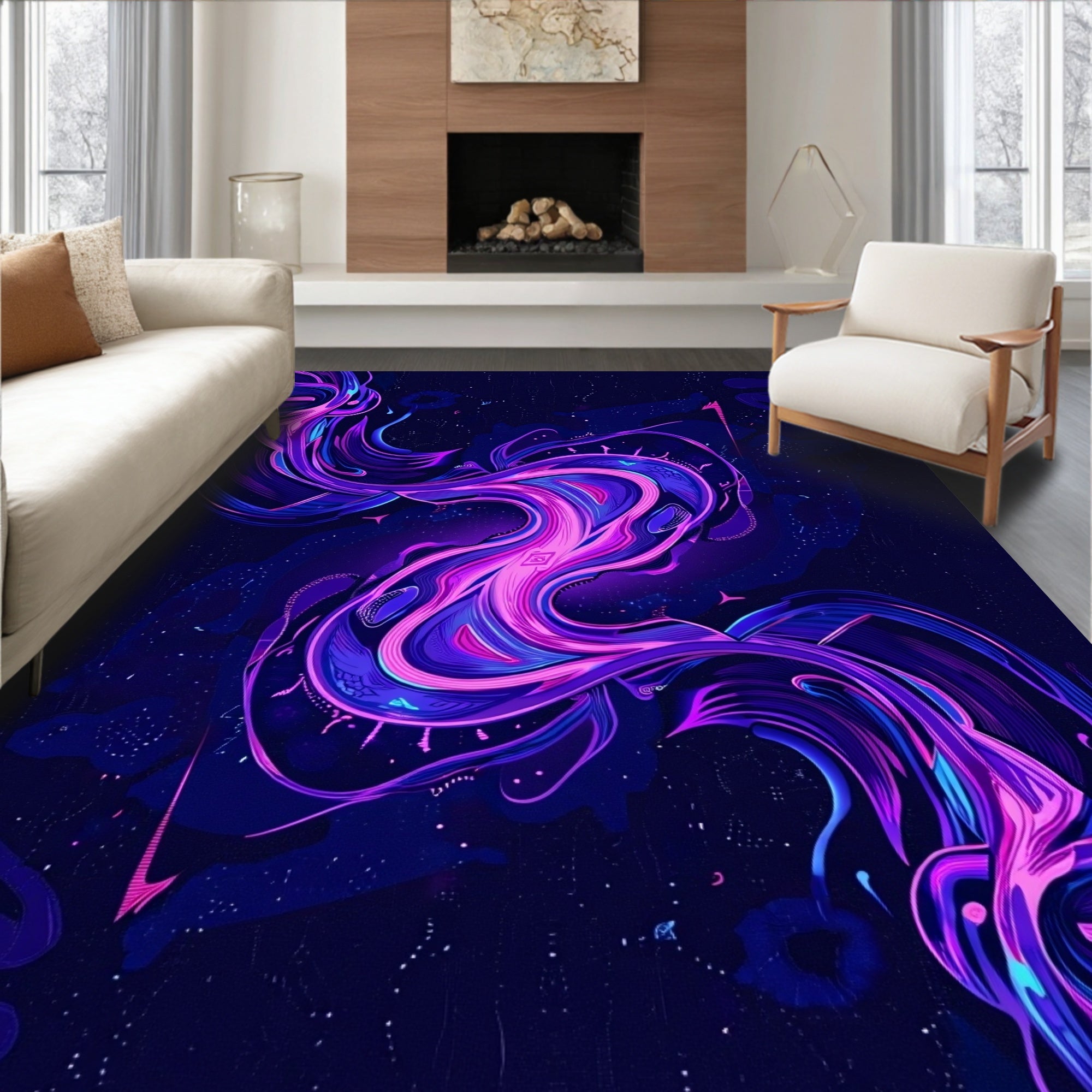 Nebula Flow Cosmic Swirl Rug