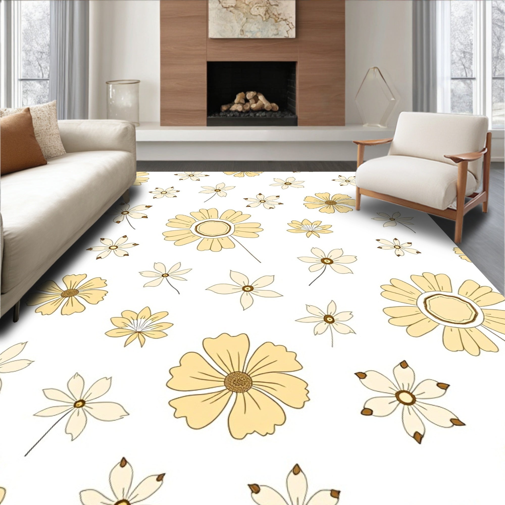 Floral Delight Pattern Design Rug