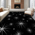 Black Starburst Delightful Pattern Rug