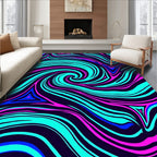 Vibrant Swirls Abstract Pattern Rug