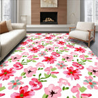 Charming Rosebud Pattern Design Rug