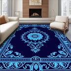 Intricate Floral Medallion Frame Design Rug