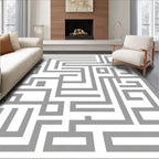 Abstract Maze Geometric Pattern Rug