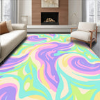 Pastel Swirl Abstract Pattern Rug
