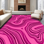 Pink Swirl Abstract Pattern Rug