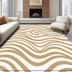 Stylized Wavy Abstract Pattern Rug