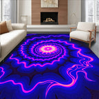 Vibrant Neon Swirl Pattern Rug