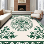Elegant Tree of Life Floral Pattern Rug
