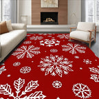 Winter Snowflakes Pattern Rug